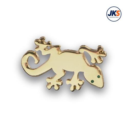 Gold Plated Gecko Pin Badge