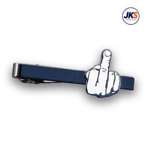 The Finger White Tie Clip