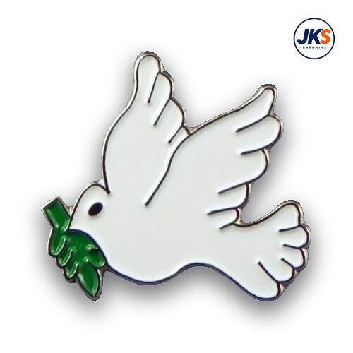 White Dove Pin Badge
