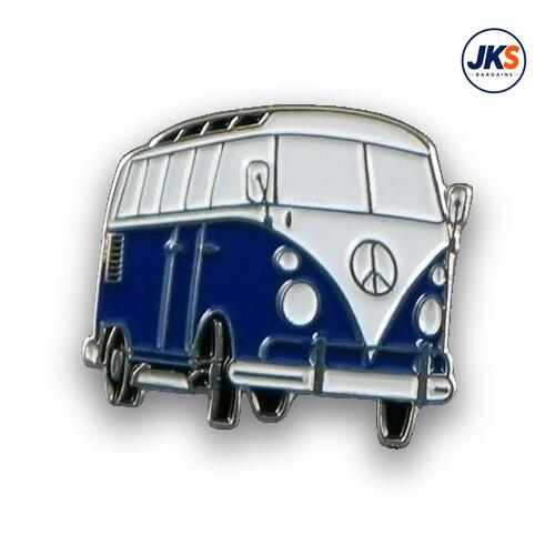 Dark Blue Campervan Pin Badge