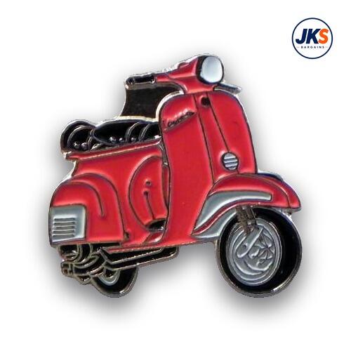 Red Scooter (Style 2) Pin Badge