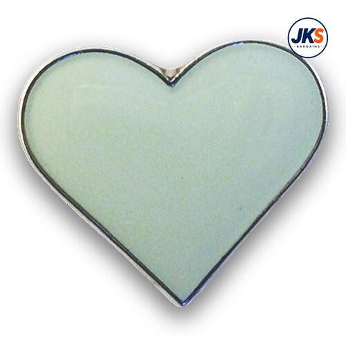Silver Heart Pin Badge
