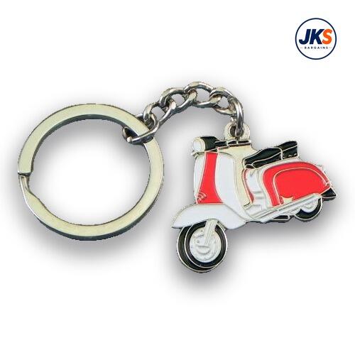 Red + White Scooter Keyring