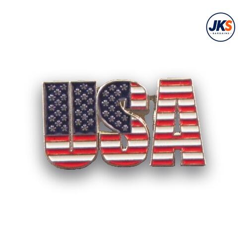 20 x Stars + Stripes USA Pin Badges