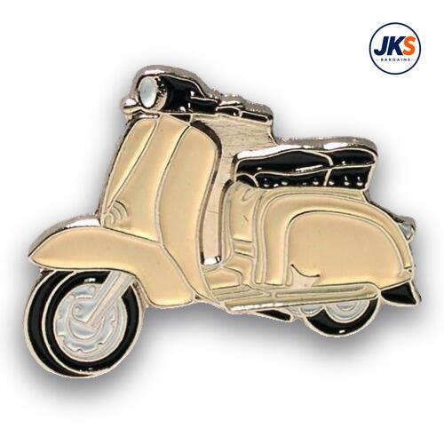 20 x Cream Scooter Pin Badges