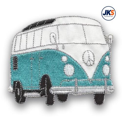 10 x Campervan Blue Iron on Patch