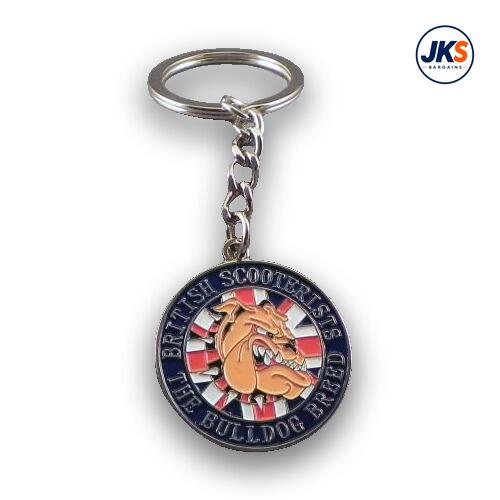 10 x British Scooterists The Bulldog Bread Keyrings