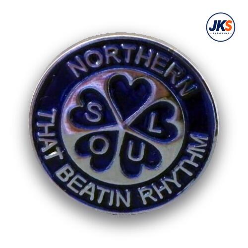 Northern Soul That Beatin Rhythm Blue Pin Badge