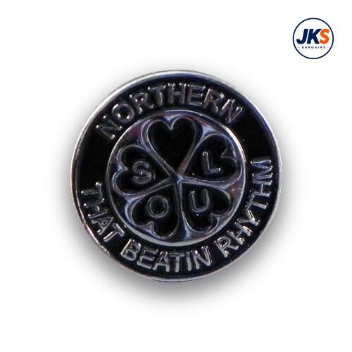 Northern Soul That Beatin Rhythm Black Pin Badge