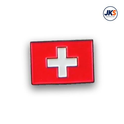 Swiss Flag- Flag of Switzerland Pin Badge