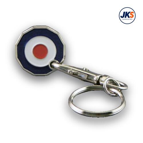 10 x RAF Roundel Trolley Coin Keyrings