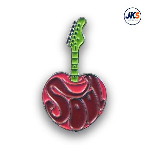 Cherry Soul Guitar Pin Badge