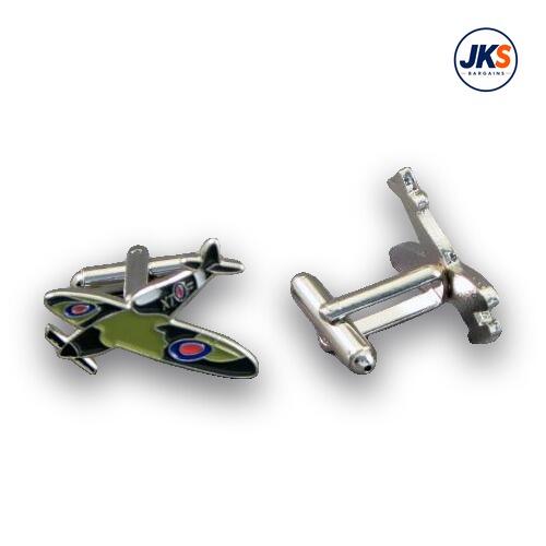 10 Pairs x WWII Spitfire Plane Cufflinks