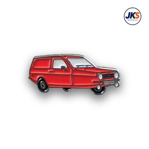 3 Wheel Van Red Pin Badge