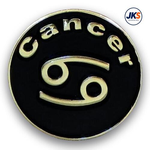 Cancer Pin Badge (Gold Coloured Metal)