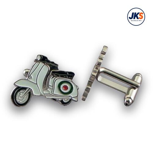 10 Pairs x MOD Roundel Scooter in Italian Colours Cufflinks