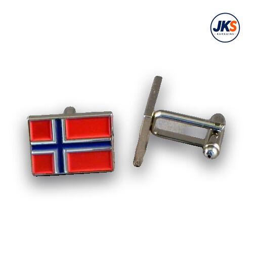 Norwegian Flag - Flag of Norway Cufflinks