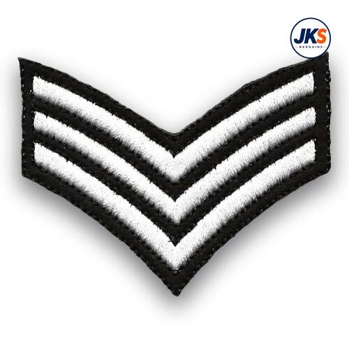 10 x Sergeant Stripes Iron on Patch