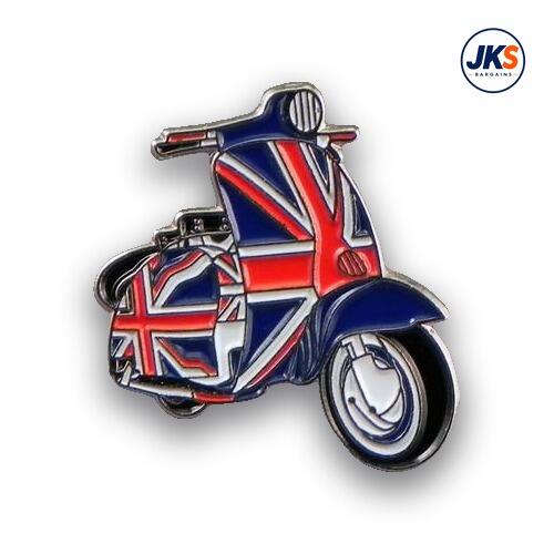 Union Jack Scooter 2 Pin Badge