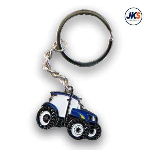10 x Blue Tractor Keyrings