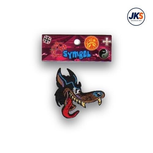 Cartoon Style Wolf Head Iron on Patch