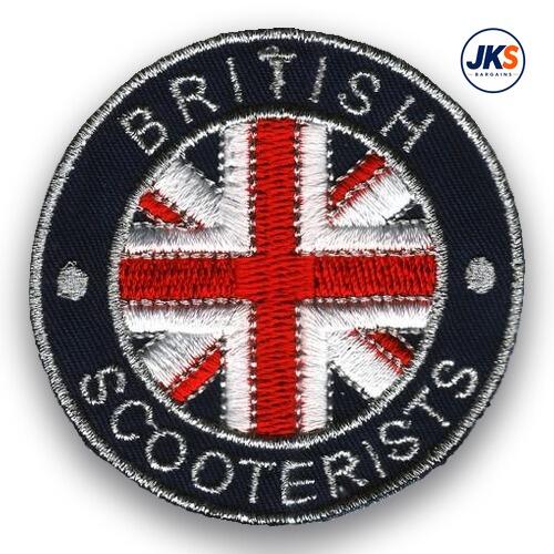 British Scooterists Iron on Patch