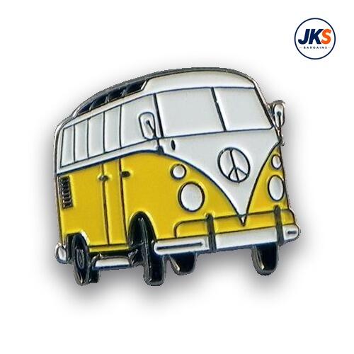 Yellow Campervan Pin Badge