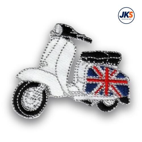 Union Jack Flag Scooter Iron on Patch