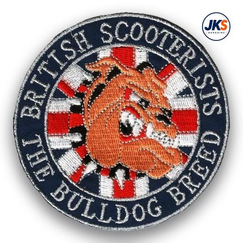 British Scooterists The Bulldog Breed Iron on Patch