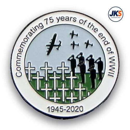 20 x WWII 75th Pin Badges