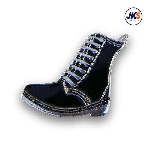20 x Black DM Style Boot Pin Badges