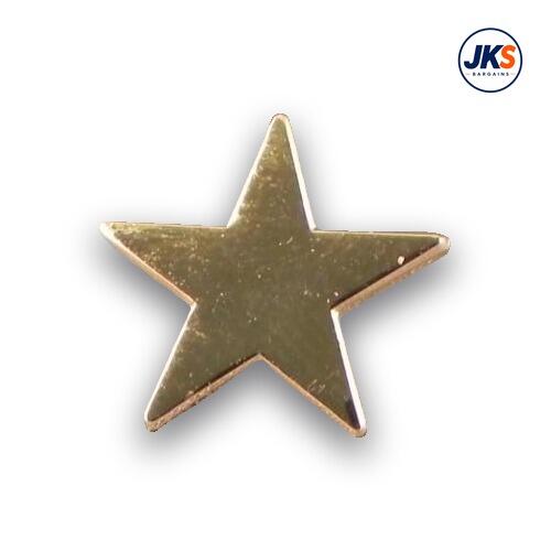 20 x Small Gold Plated Star Pin Badges