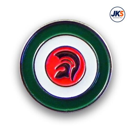 20 x RAF - MOD Roundel with Trojan Helmet in Italian Colours Pin Badges