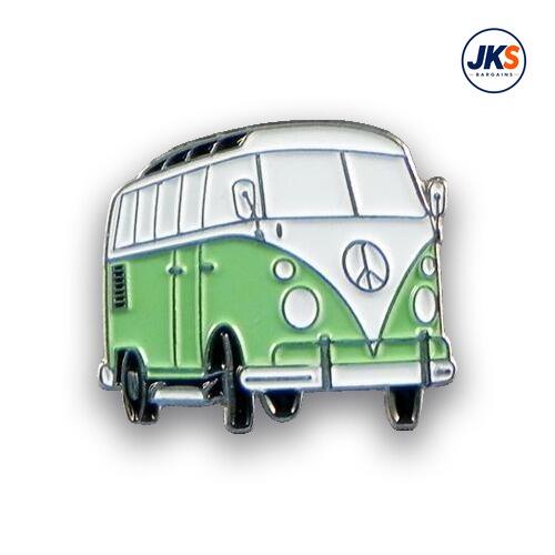 20 x Light Green Campervan Pin Badges
