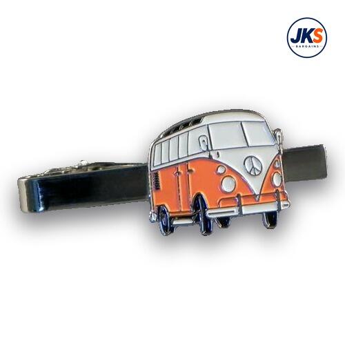 10 x Orange Campervan Tie Clips