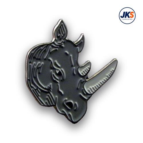 20 x Rhino Head Pin Badges