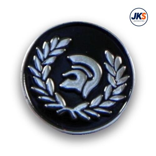 Black Trojan Helmet Pin Badge