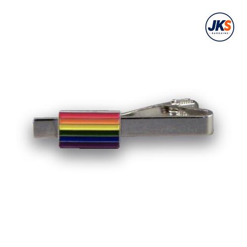 Ladies LGBT Flag Tie Clip