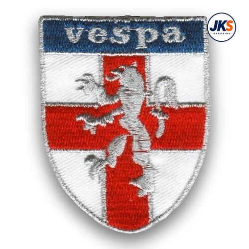 10 x Vespa England Shield Iron on Patch