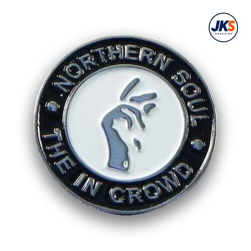 Northern Soul The In Crowd Black Pin Badge