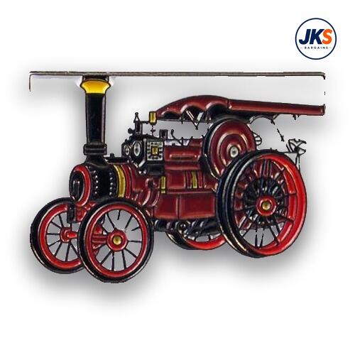 Traction Engine (Red) Pin Badge