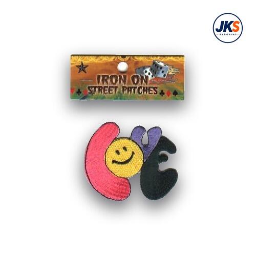 Love with Smile Face Iron on Patch