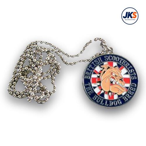 10 x Bulldog Scooterists Pendant - Chains