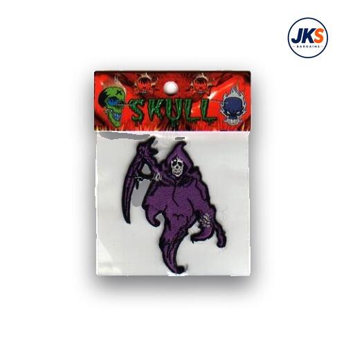 Purple Grim Reaper Iron on Patch
