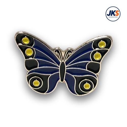 Blue Butterfly Pin Badge