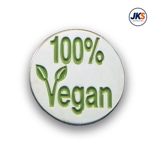 100% Vegan Pin Badge