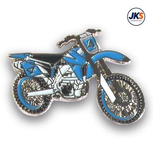 20 x Blue Trials Motorbike Pin Badges