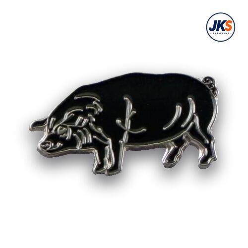 20 x Black Pig - Hog Pin Badges