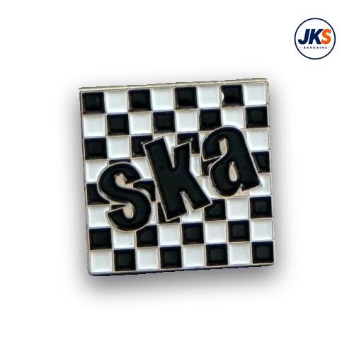 20 x Ska Checker Square Pin Badges