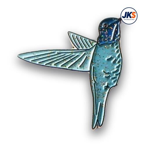 20 x Blue Humming Bird Pin Badges